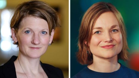 Literaturagenten: Anne-Dore Krohn, radio3 (© Gregor Baron) und Marie Kaiser, radioeins (© Jochen Saupe)