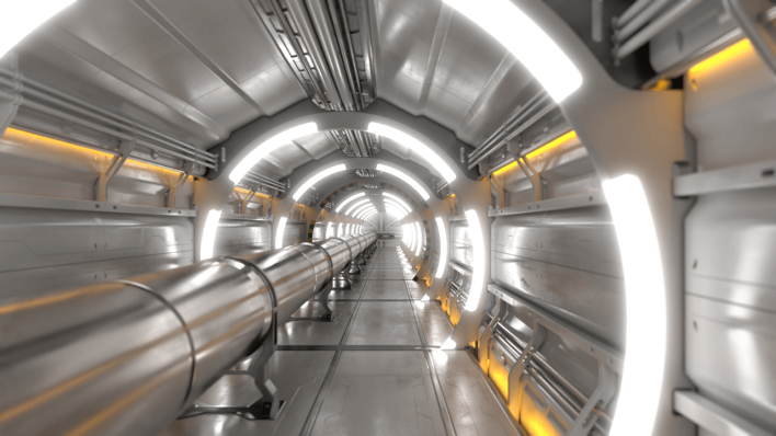 CERN-Vorschlag für einen 100 Kilometer langen Teilchenbeschleuniger © CERN/dpa