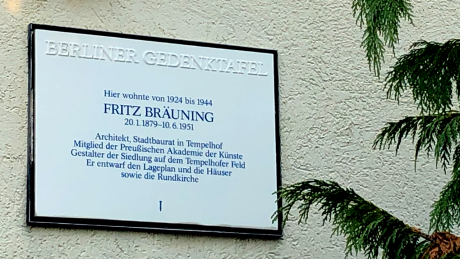 Gedenktafel für fritz Bräuning