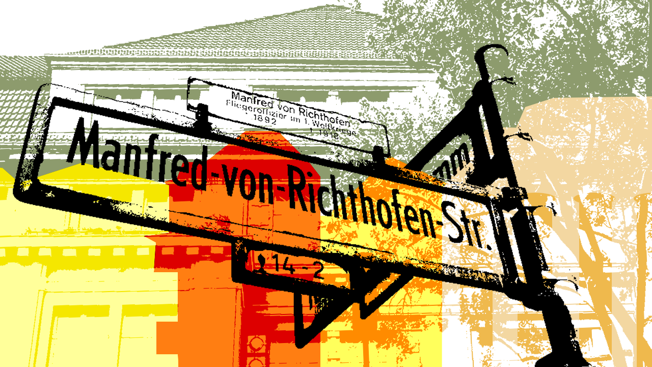 Manfred-von-Richthofen-Straße - Straßenschild | radioeins