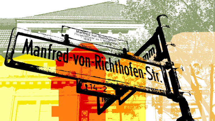 Straßenschild - Manfred-von-Richthofen-Straße