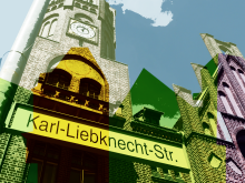 Straßenschild: Karl-Liebknecht-Straße
