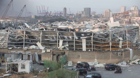 Beirut: Zerstörte Gebäude nach der gewaltigen Explosion