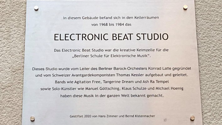 Gedenktafel für Electronic Beat Studio