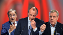 Armin Laschet, Friedrich Merz und Norbert Röttgen kandidieren für den CDU-Vorsitz (Bildmontage) © imago images/Sven Simon