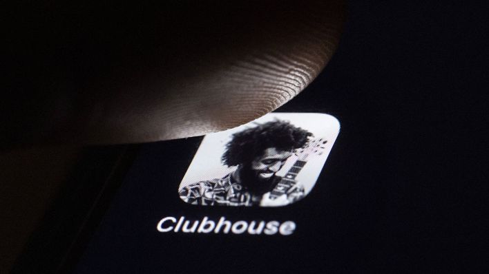 Die Social-Networking-App Clubhouse auf einem Smartphone