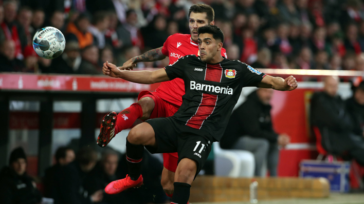 Nadiem Amiri (v.) beim Spiel Union gegen Leverkusen © imago images / Contrast