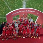 Bayern München feiert am 11.02.2021 den Sieg bei der FIFA-Klub-WM in Quatar ©