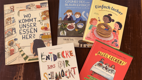 Diese und noch mehr Kinderbücher rund um das Thema Essen und Ernährung stellt Wiebke Keuneke vor © radioeins