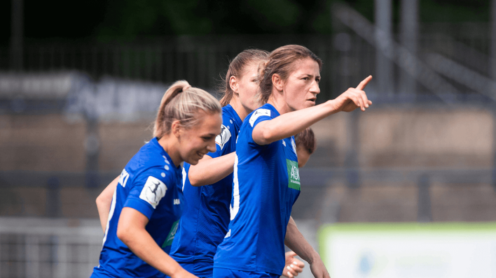 Gina Chmielinski und Bianca Schmidt vom 1. FFC Turbine Potsdam © imago images/Jan Huebner