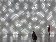 1. Robert Irwin, Light and Space, 2007, 115 fluorescent lights, one wall, 271 1/4 x 620 in. Collection Museum of Contemporary Art San Diego. Museum purchase with funds from the Annenberg Foundation, 2007.47.