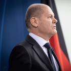 Bundeskanzler Olaf Scholz äußert sich zum russischen Angriff auf die Ukraine