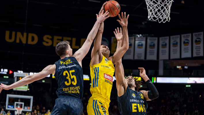 Alba Berlin gegen EWE Baskets Oldenburg am 12.4.2022