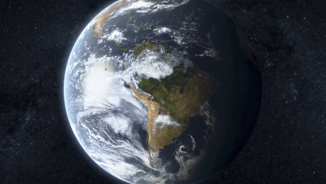 Südamerika auf der Erdkugel vom Weltraum aus gesehen. (Bild: IMAGO / Ikon Images)