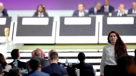 Norwegens Fußball-Verbandspräsidentin Lise Klaveness beim 72. FIFA Kongress