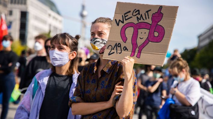 Demonstration für Selbstbestimmung der Frauen in Berlin am 19.09.2020 © imago images/Emmanuele Contini