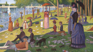 Georges Seurats "Ein Sonntagnachmittag auf der Insel La Grande" - mit Abfall und Müll!
