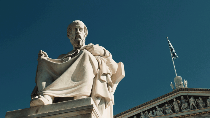 Statue des griechischen Philosophen Platon.