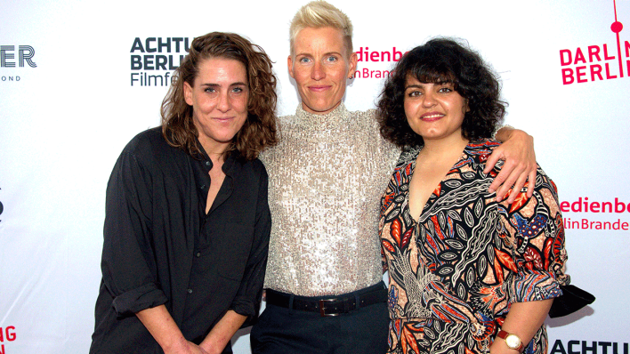Eline Gehring, Francy Fabritz und Sara Fazilat beim Filmfestival achtung berlin