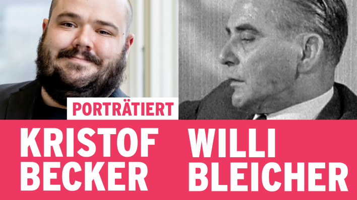 Kristof Becker porträtiert Willi Bleicher © DGB-Jugend/Jörg Farys | dpa/Morell