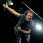 Pearl Jam- Sänger Eddie Vedder bei einem Konzert am 18. Juni