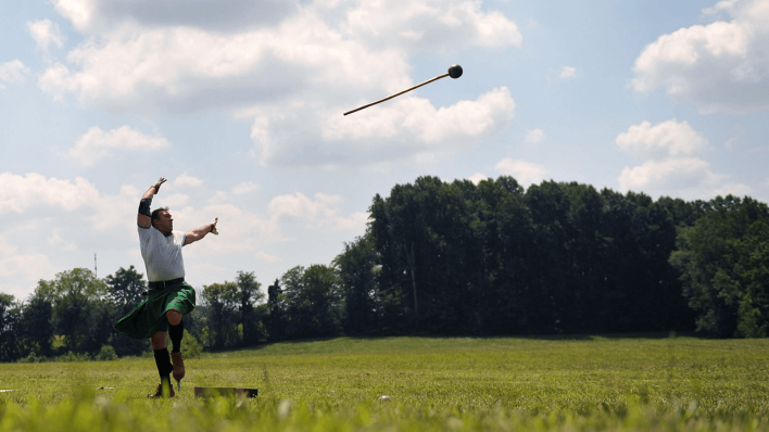 Hammerwerfen bei den HighlandGames © imago images/UPI Photo