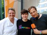 v.l.n.r.: Frauke Oppenberg, Evelina Chayka und Holger Wicht © radioeins/V. Witzki