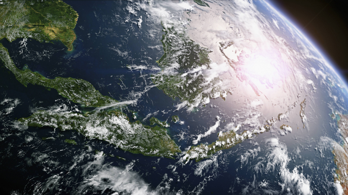 Südostasien vom Weltraum © imago images/Ikon Images