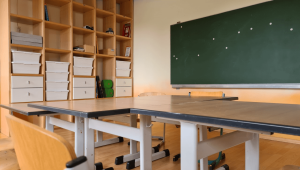 Leeres Klassenzimmer der freien Schule in Müncheberg © Michael Lietz/rbb