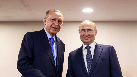 Putin und Erdogan in Teheran, Iran © Turkish Presidency via AP