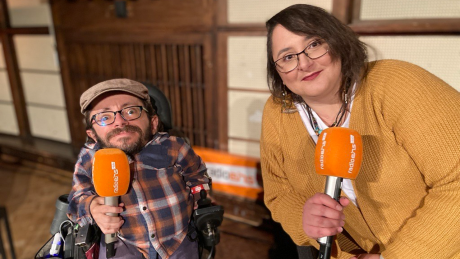 Raul Krauthausen und Beatrix Babenschneider © radioeins/C. Knoblauch