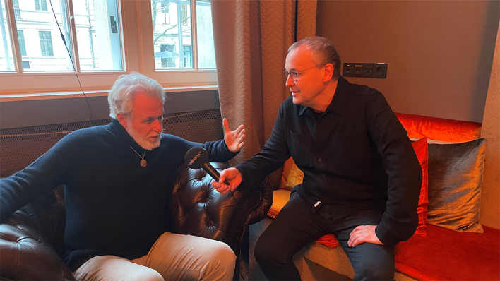 Knut Elstermann (r) im Gespräch mit dem israelischen Regisseur Ari Folman © radioeins Knut Elstermann (r) im Gespräch mit dem israelischen Regisseur Ari Folman © radioeins