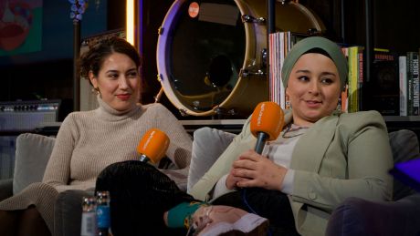Refiye Ellek und Säli El Mohands im studioeins © radioeins/Jochen Saupe