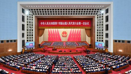 Der Nationale Volkskongress in Peking. (Bild: IMAGO / Xinhua)