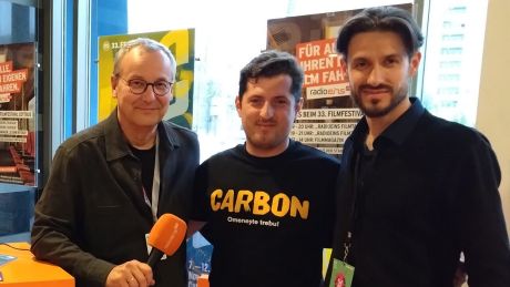 Ion Borş und Produzent Sergiu Cumantrenco ("Carbon") © radioeins/Boris Kullick