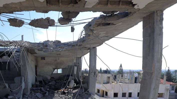 Zerstörtes Gebäude im Gaza-Streifen © IMAGO / APAimages
