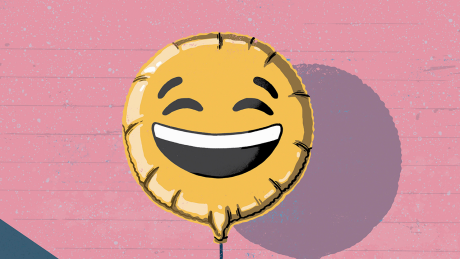 Ein Smiley-Ballon © IMAGO/Ikon Images/Eva Bee