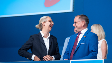 Alice Weidel und Tino Chrupalla beim Bundesparteitag der AfD in Essen © IMAGO / Chris Emil Janßen