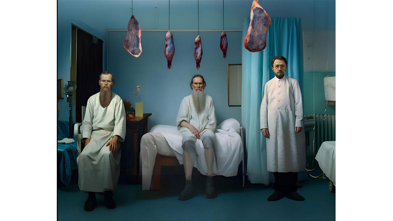 Vladimir Sorokin: Blue Lard, aus der Serie Blue Lard – Cancel Russian Culture, Promptografie