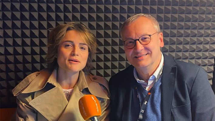 Knut Elstermann zusammen mit Mala Emde © radioeins Knut Elstermann zusammen mit Mala Emde © radioeins
