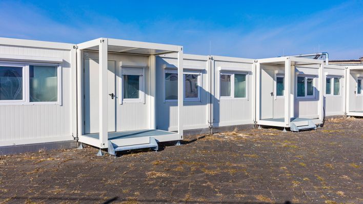 Eine Containerunterkunft für Geflüchtete in Berlin (Archivbild) © imago images/Zoonar
