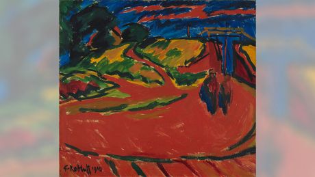 Karl Schmidt-Rottluff, Deichdurchbruch, 1910, Öl auf Leinwand, Brücke-Museum © VG Bild-Kunst, Bonn 2019