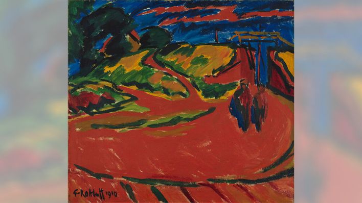 Karl Schmidt-Rottluff, Deichdurchbruch, 1910, Öl auf Leinwand, Brücke-Museum © VG Bild-Kunst, Bonn 2019