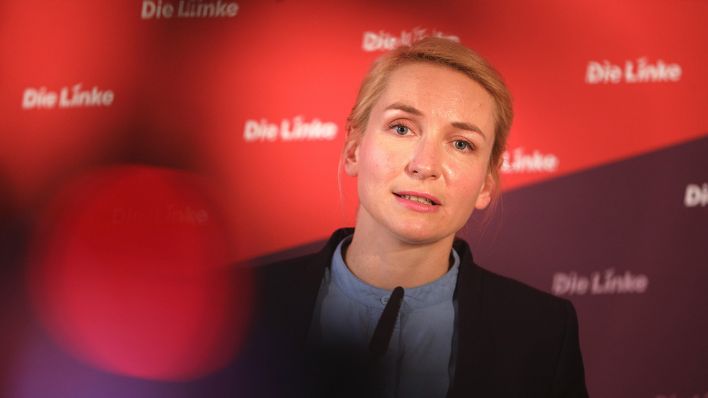 Ines Schwerdtner, Vorsitzende Die Linke © picture alliance / NurPhoto | Christian Marquardt