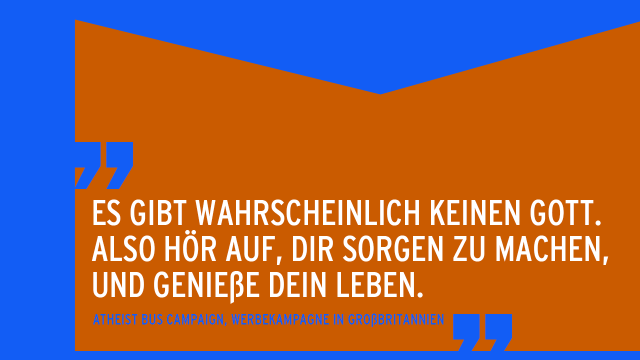 Der atheistische Stachel: Atheist Bus Campaign © radioeins