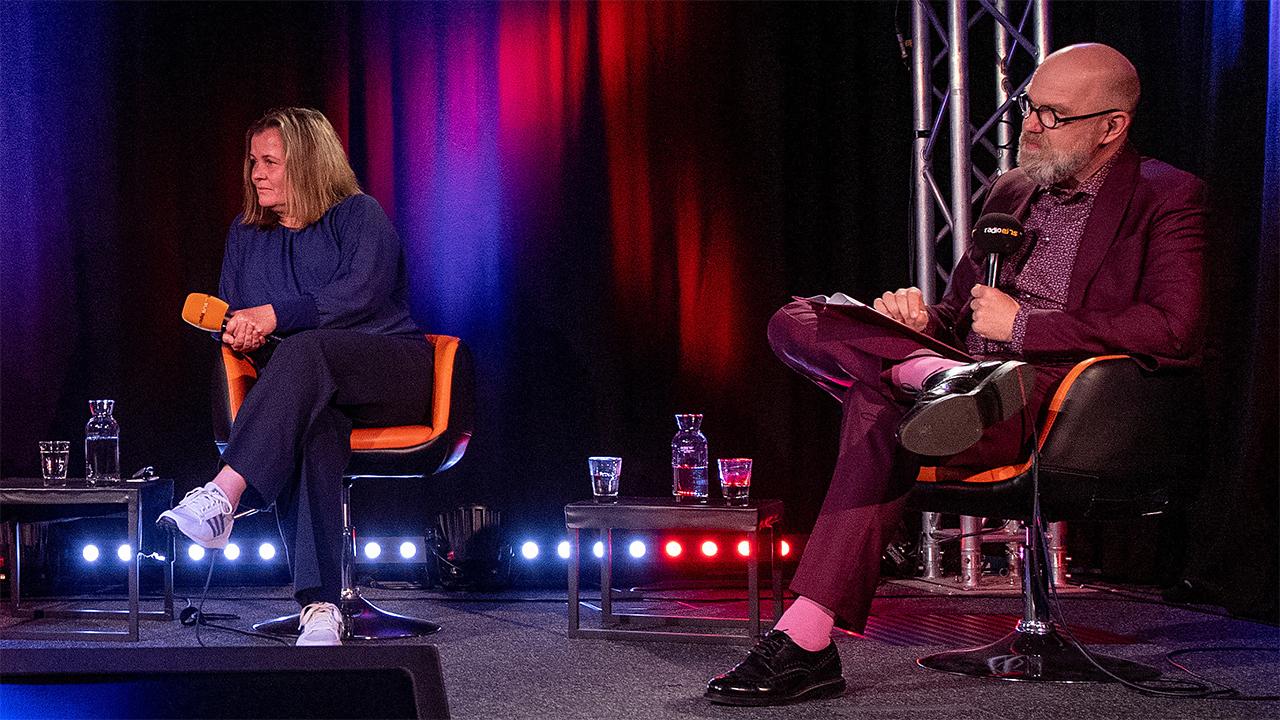 Autorin Katja Oskamp und Literaturagent Thomas Böhm