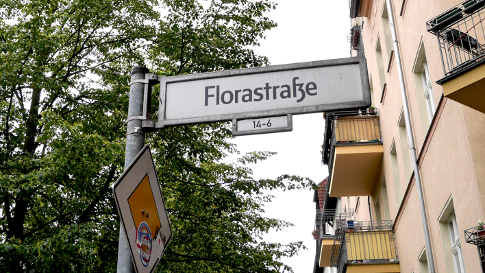 Die Florastraße in Pankow