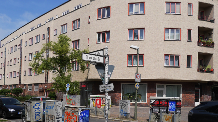 Die Florastraße in Pankow