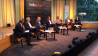 Von links: Stefan Zierke (SPD), Martin Patzelt (CDU), Linda Teuteberg (FDP), Moderator Marco Seiffert, Annalena Baerbock (Die Grünen), Alexander Gauland (AfD) und Kirsten Tackmann (Die Linke) © radioeins/Ebs Rüger