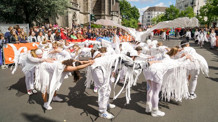 Impressionen des bunten Straßenumzugs © radioeins/Frederic Schweizer